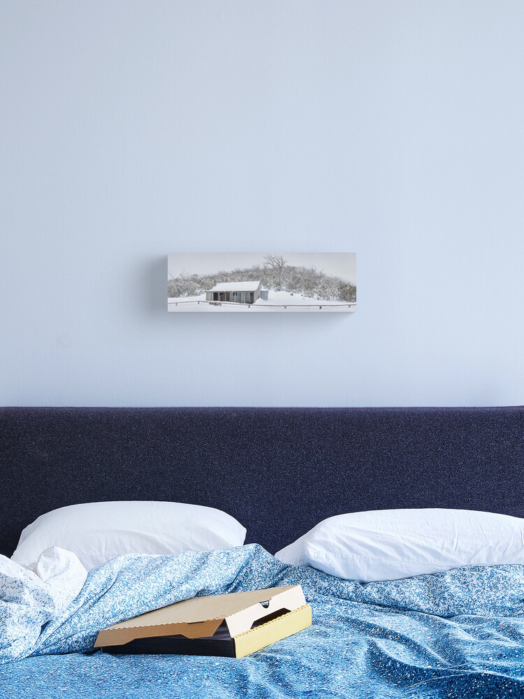 Thumbnail 1 of 3, Canvas Print, Winter Refuge, Bluff Hut, Alpine National Park, Victoria, Australia designed and sold by Michael Boniwell.