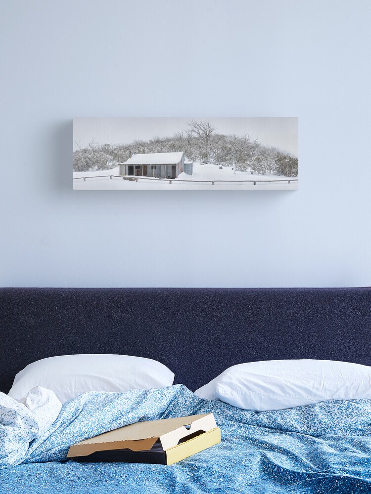 Thumbnail 1 of 3, Canvas Print, Winter Refuge, Bluff Hut, Alpine National Park, Victoria, Australia designed and sold by Michael Boniwell.