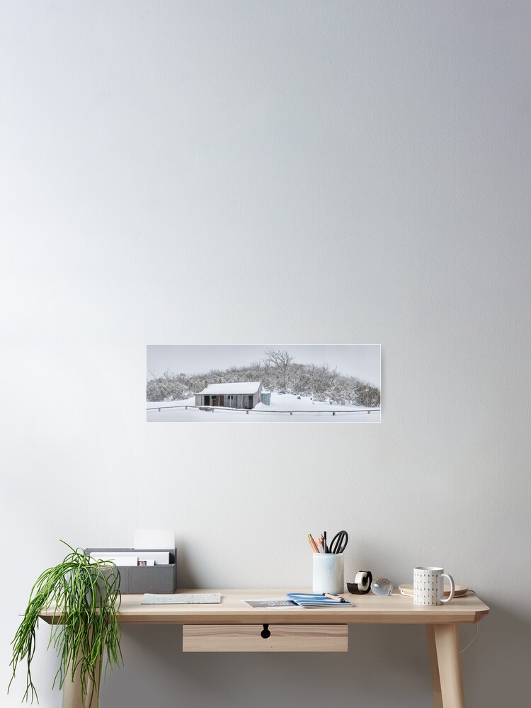 Thumbnail 2 of 3, Poster, Winter Refuge, Bluff Hut, Alpine National Park, Victoria, Australia designed and sold by Chockstone.