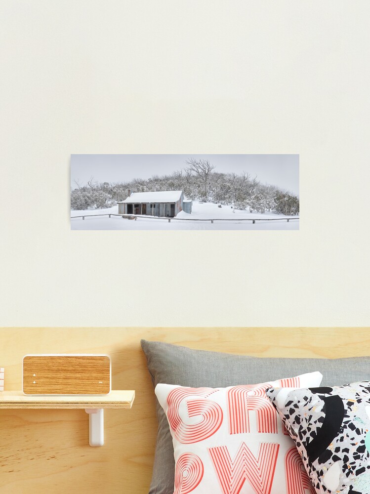 Thumbnail 2 of 3, Photographic Print, Winter Refuge, Bluff Hut, Alpine National Park, Victoria, Australia designed and sold by Chockstone.