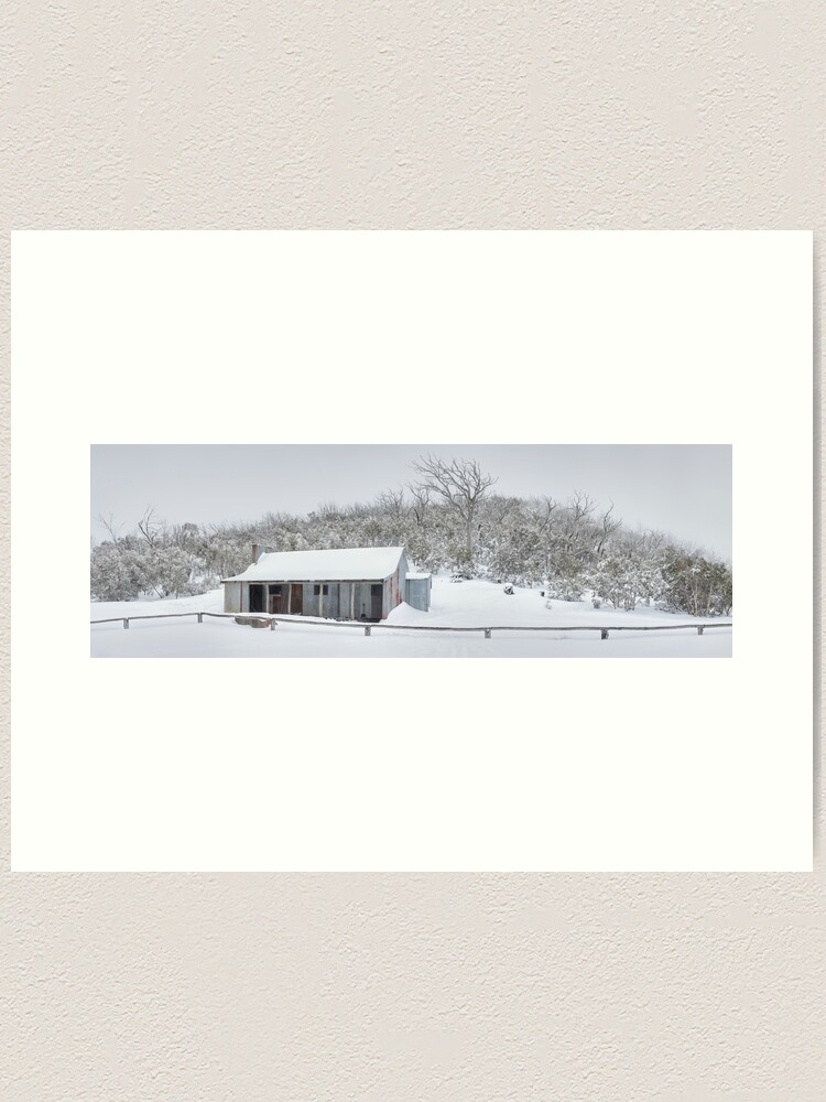 Thumbnail 1 of 3, Art Print, Winter Refuge, Bluff Hut, Alpine National Park, Victoria, Australia designed and sold by Chockstone.