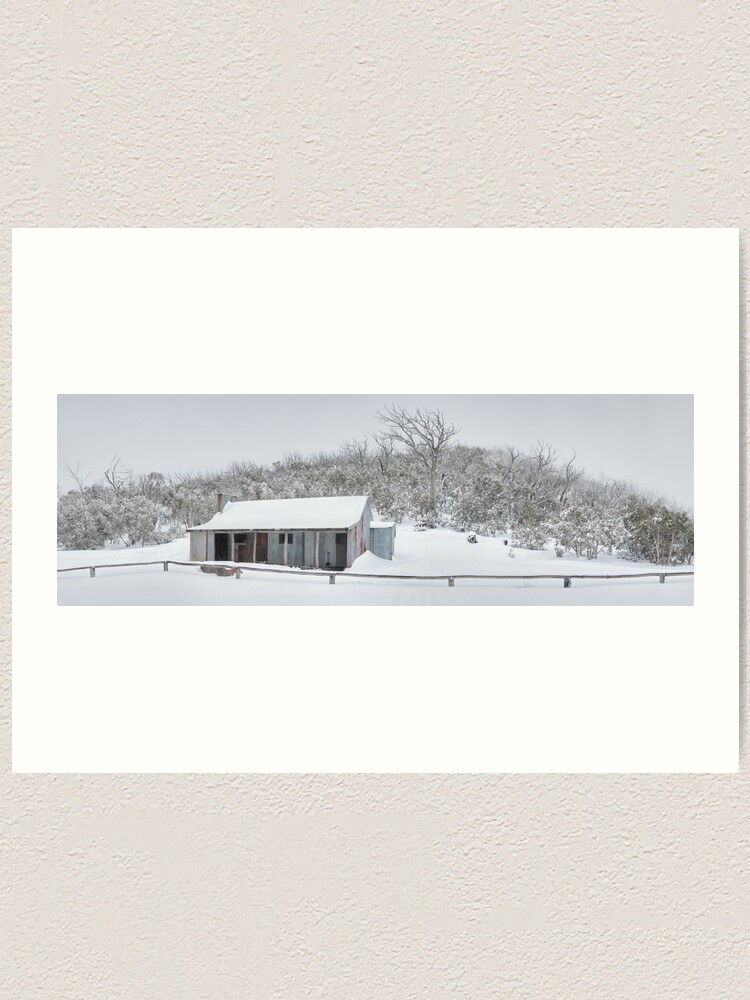 Thumbnail 1 of 3, Art Print, Winter Refuge, Bluff Hut, Alpine National Park, Victoria, Australia designed and sold by Chockstone.