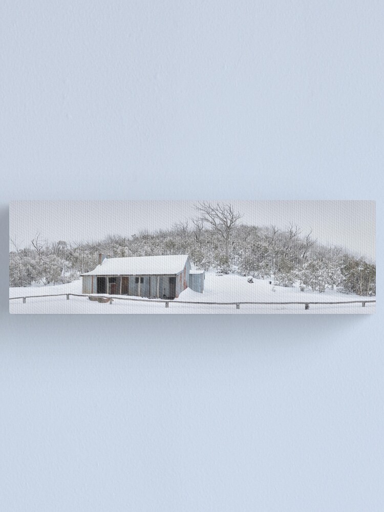 Thumbnail 1 of 3, Canvas Print, Winter Refuge, Bluff Hut, Alpine National Park, Victoria, Australia designed and sold by Chockstone.