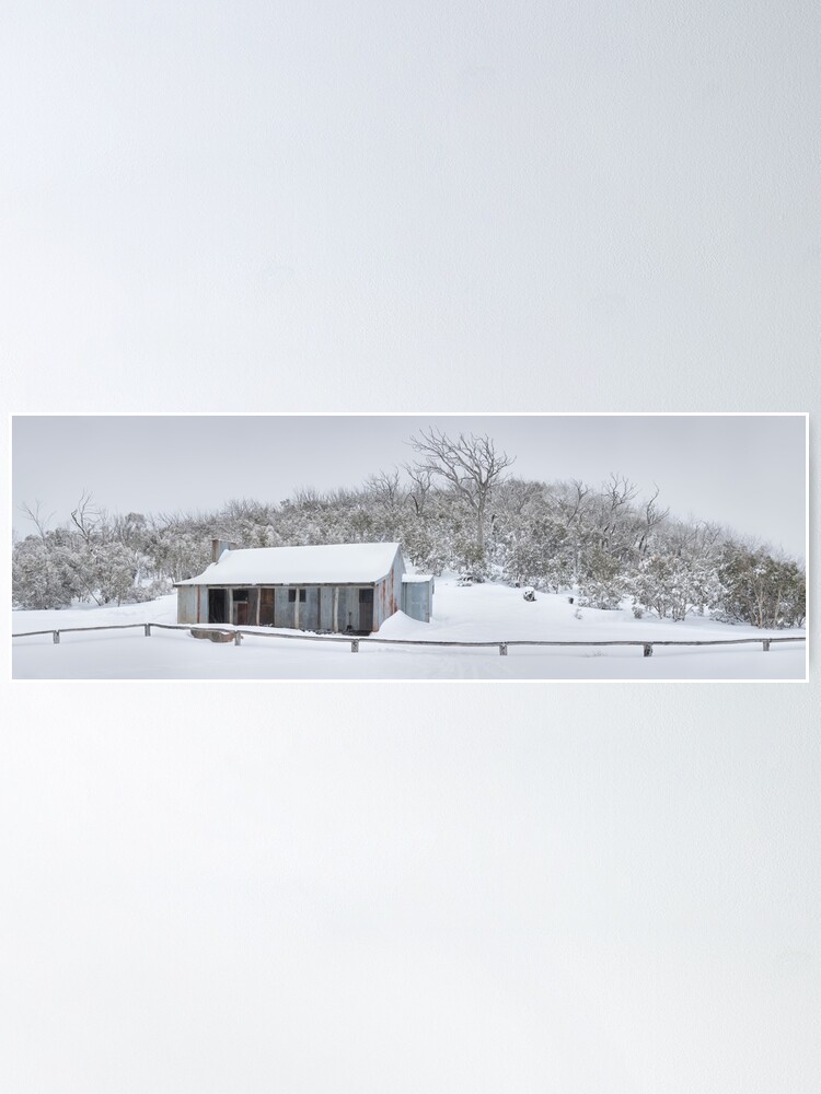 Thumbnail 1 of 3, Poster, Winter Refuge, Bluff Hut, Alpine National Park, Victoria, Australia designed and sold by Chockstone.