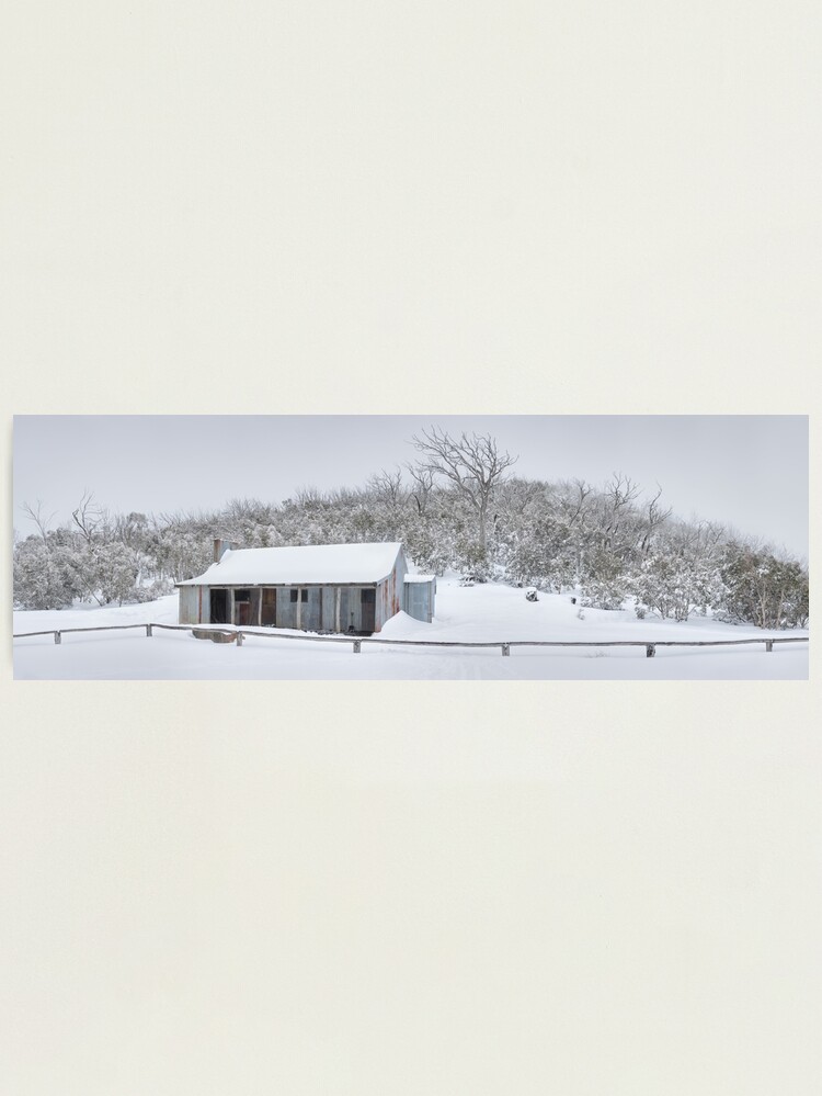 Thumbnail 1 of 3, Photographic Print, Winter Refuge, Bluff Hut, Alpine National Park, Victoria, Australia designed and sold by Chockstone.