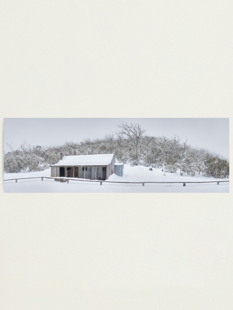 Thumbnail 1 of 3, Photographic Print, Winter Refuge, Bluff Hut, Alpine National Park, Victoria, Australia designed and sold by Chockstone.