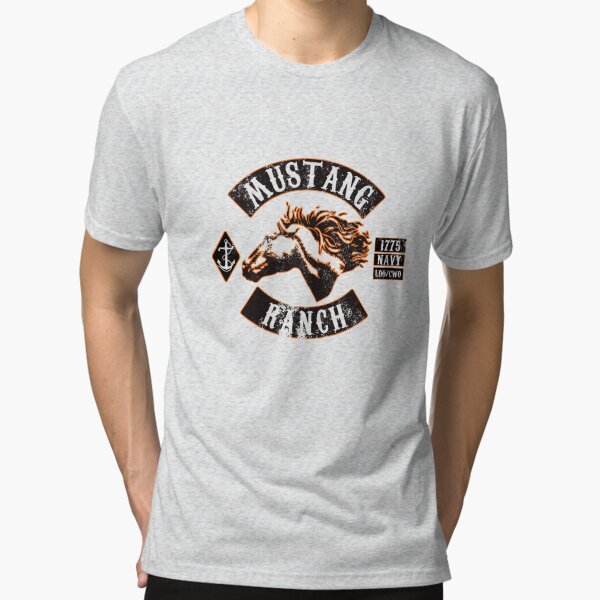 Navy Mustang T-Shirts for Sale Redbubble 