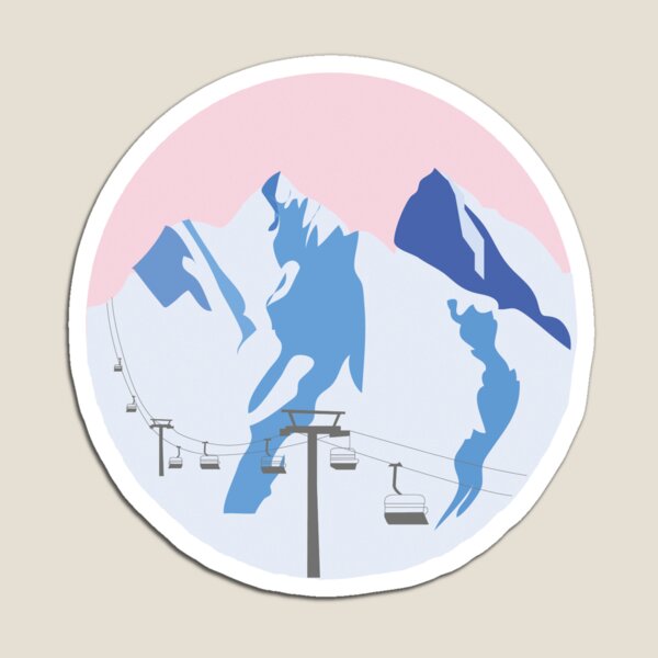 Item preview, Snowy Mountains | Ski Sticker designed and sold by Laura Saura  Lemon.