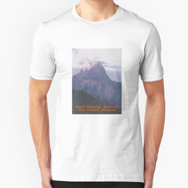 Mount Hikurangi,New Zealand, Aotearoa Slim Fit T-Shirt