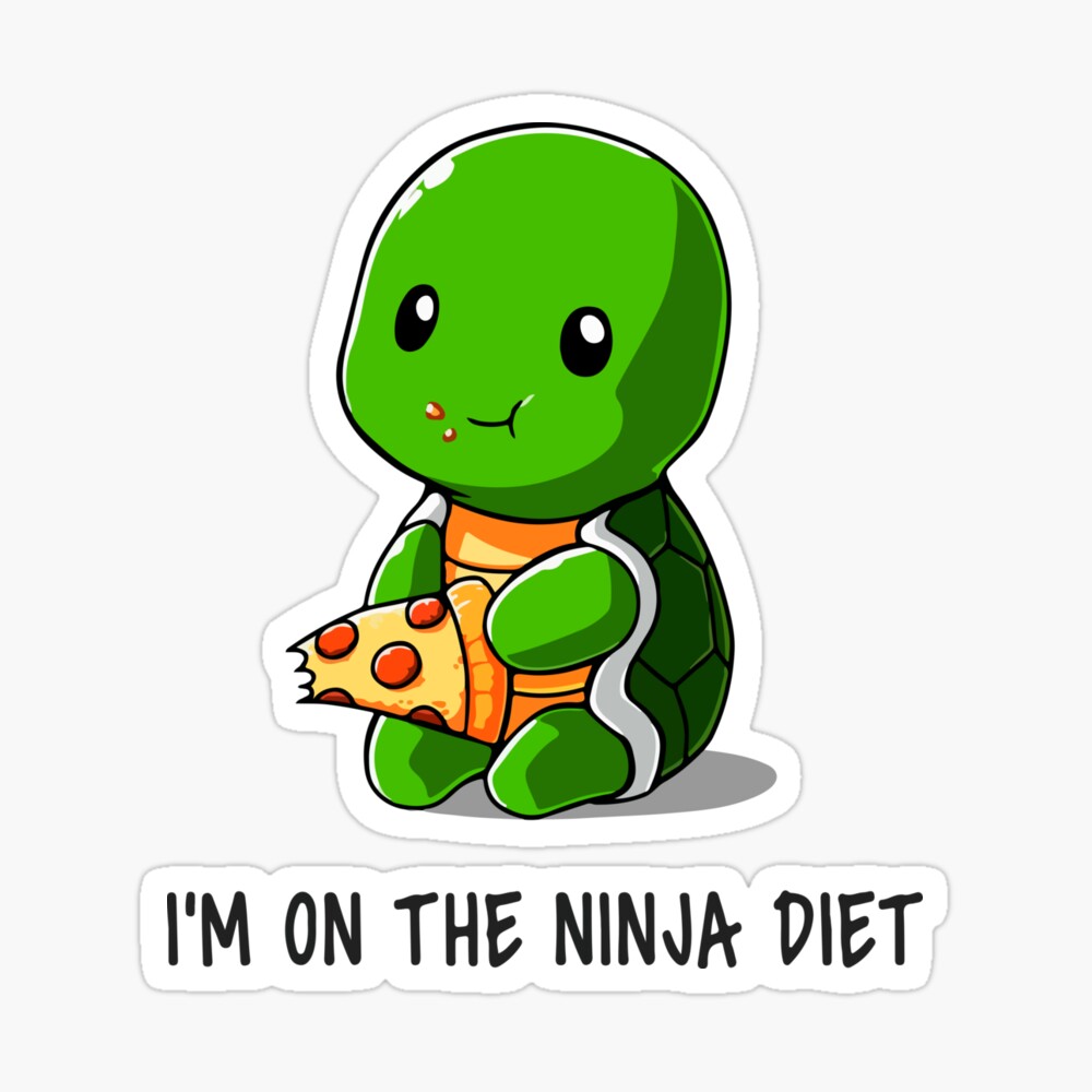 Cute Ninja Turtle Greeting Card By Frozenfox Redbubble