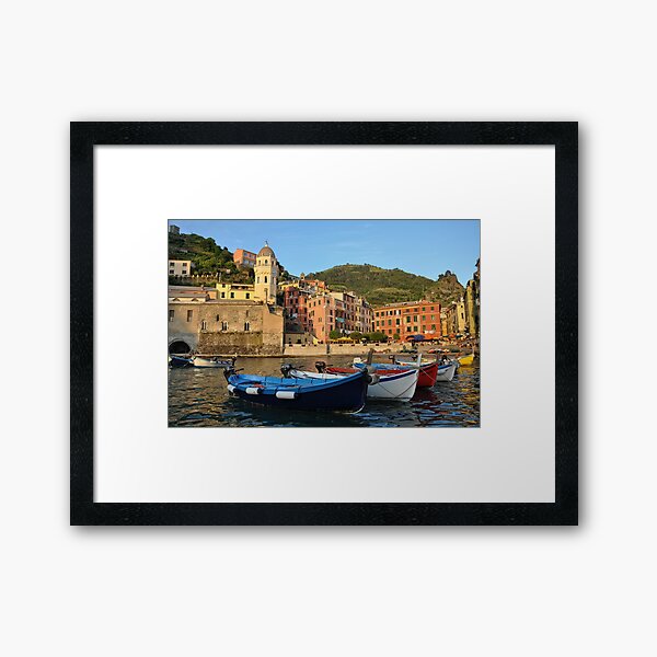 Harbor, Vernazza, Italy Framed Art Print