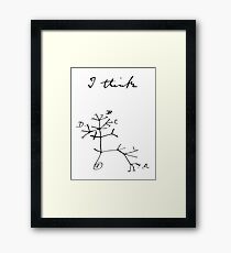 Darwin - Tree of Life - I Think Framed Print