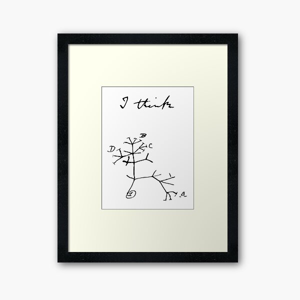 Darwin - Tree of Life - I Think Framed Art Print
