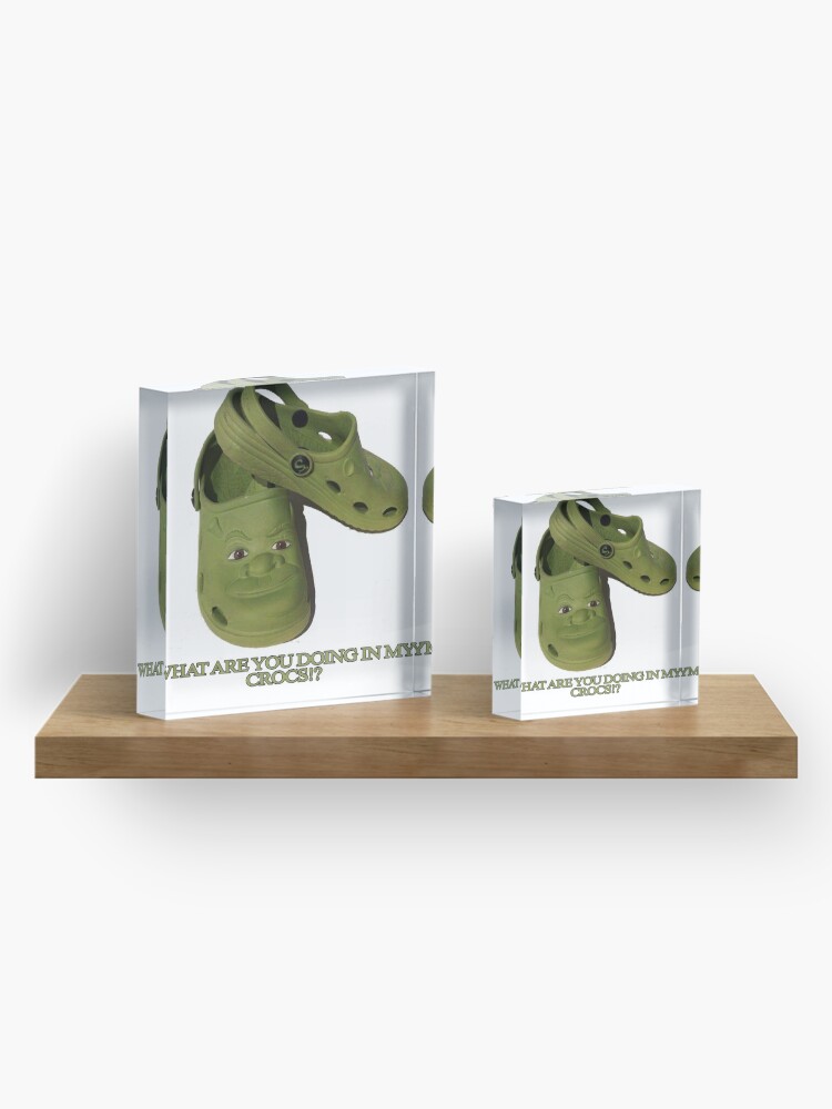 What are you doing in my Shrek Crocs Spiral Notebook for Sale by  apollosale