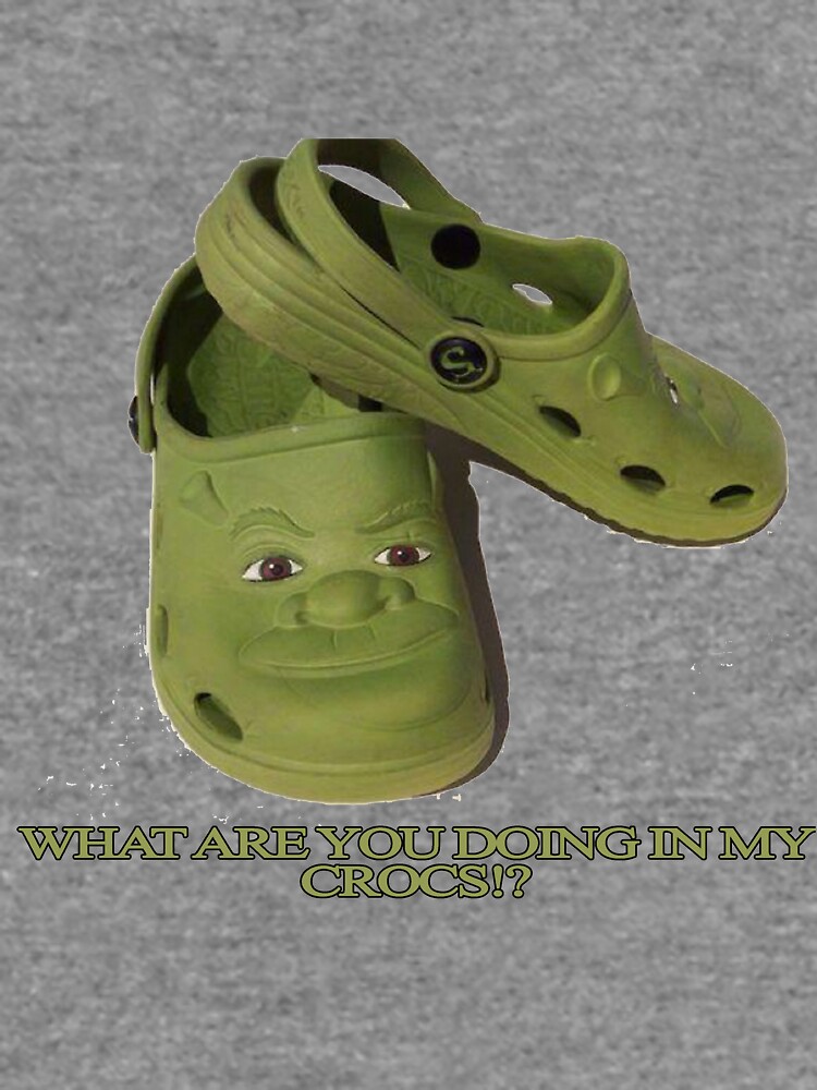 What are you doing in my Shrek Crocs Poster for Sale by apollosale