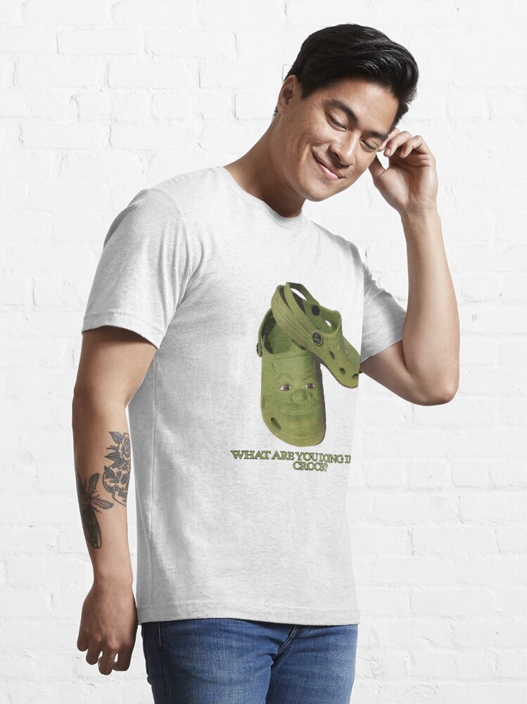 Alternate view of What are you doing in my Shrek Crocs Essential T-Shirt