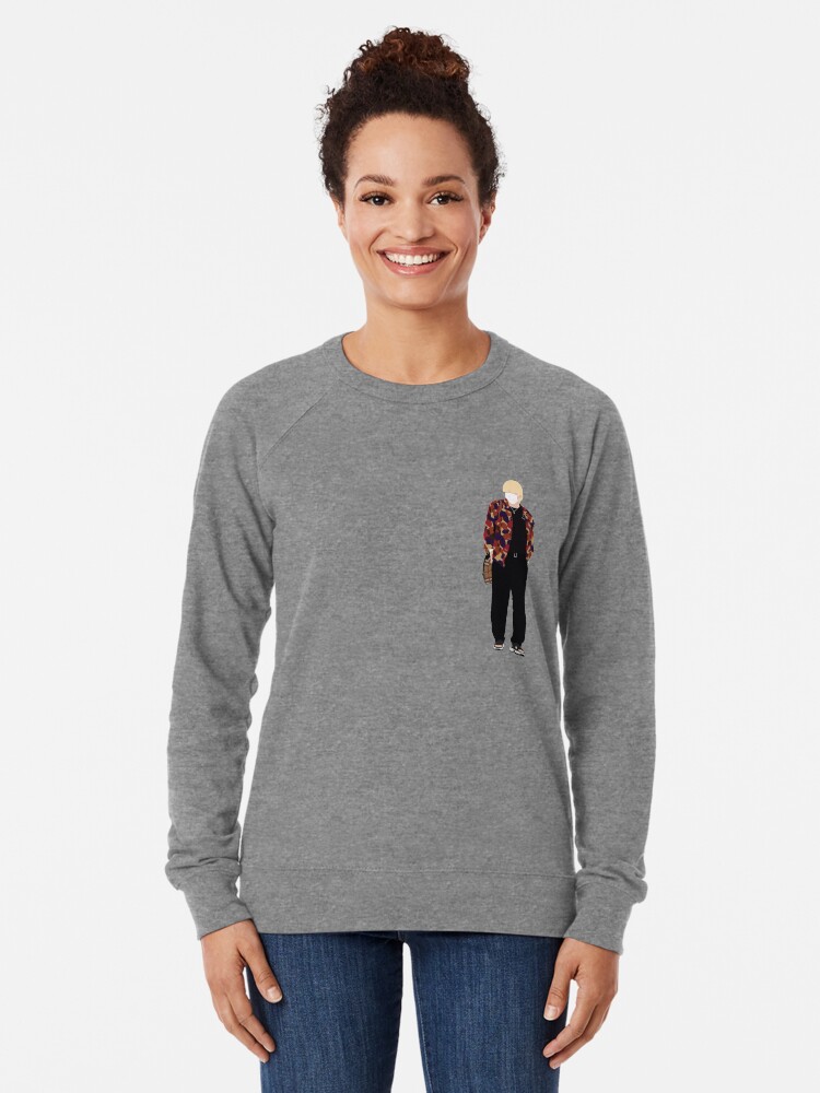 Bts V Airport Fashion Lineart Lightweight Sweatshirt By