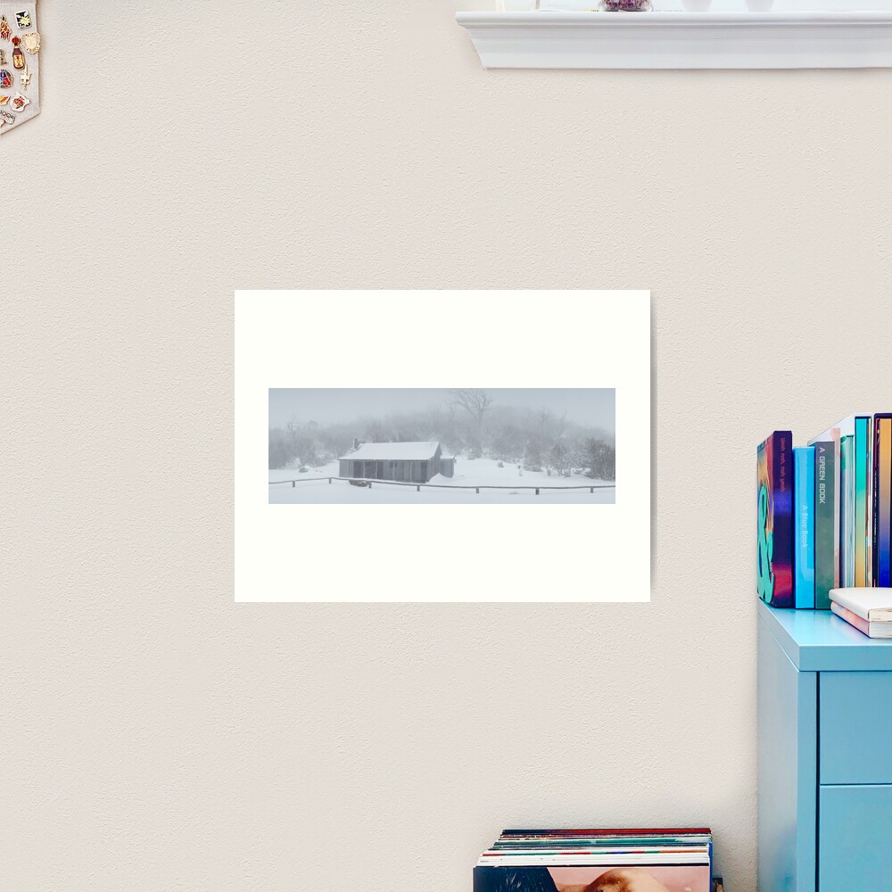 Snow Storm, Bluff Hut, Alpine National Park, Victoria, Australia Art Print