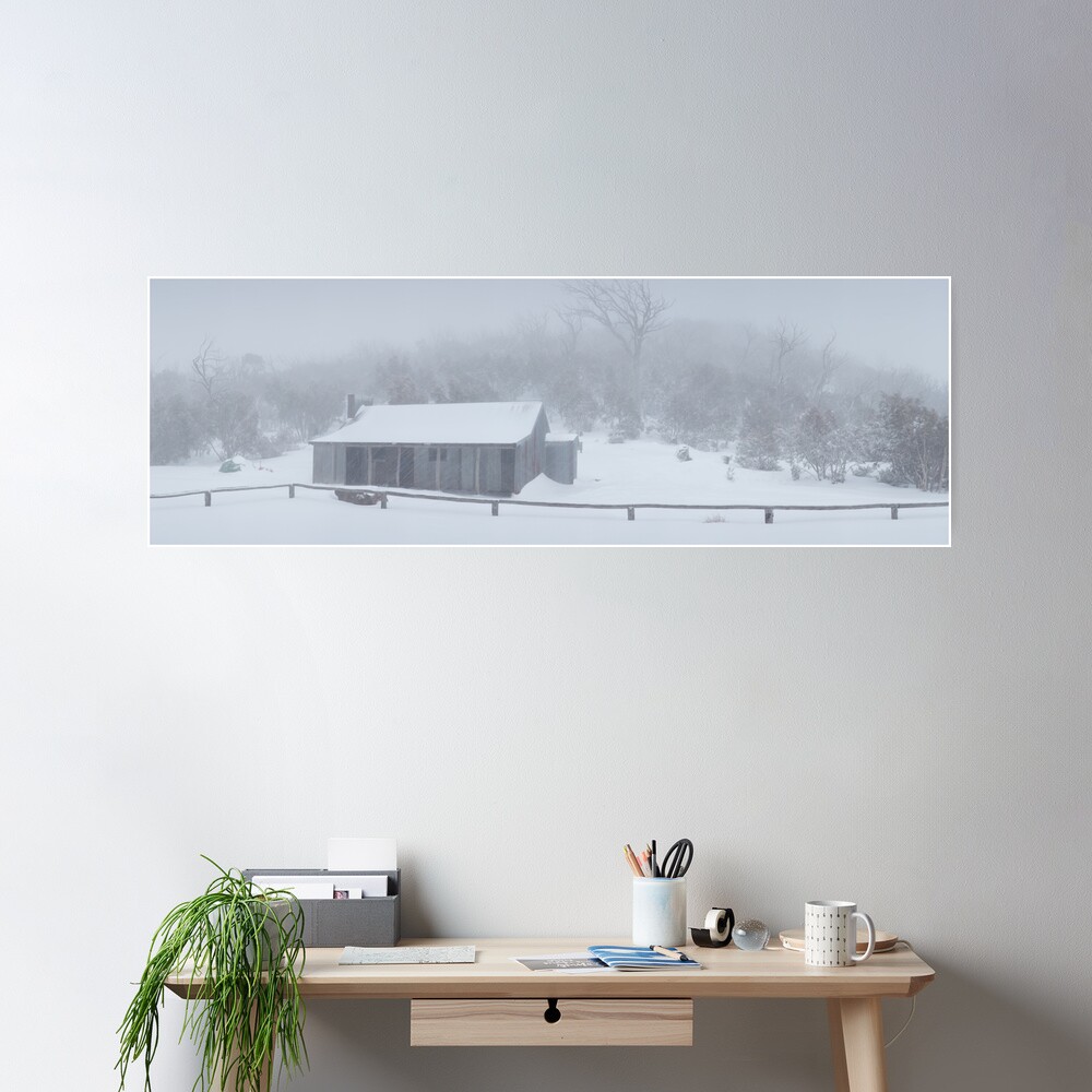 Snow Storm, Bluff Hut, Alpine National Park, Victoria, Australia Poster