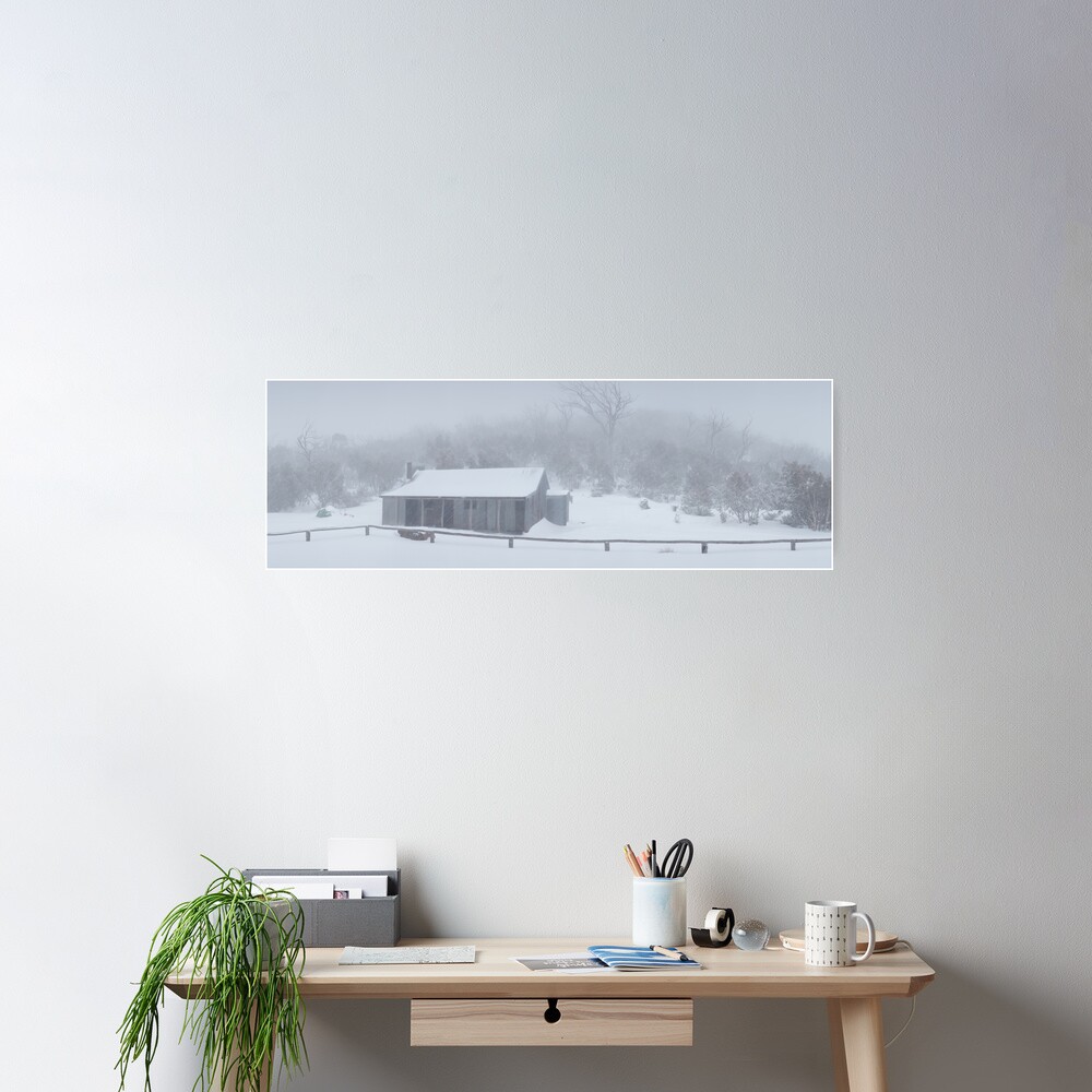 Snow Storm, Bluff Hut, Alpine National Park, Victoria, Australia Poster