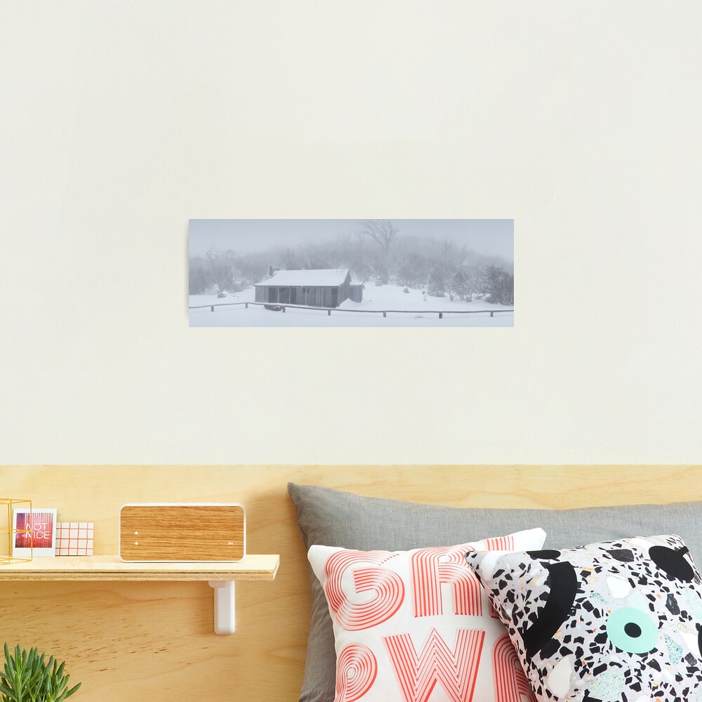 Snow Storm, Bluff Hut, Alpine National Park, Victoria, Australia Photographic Print