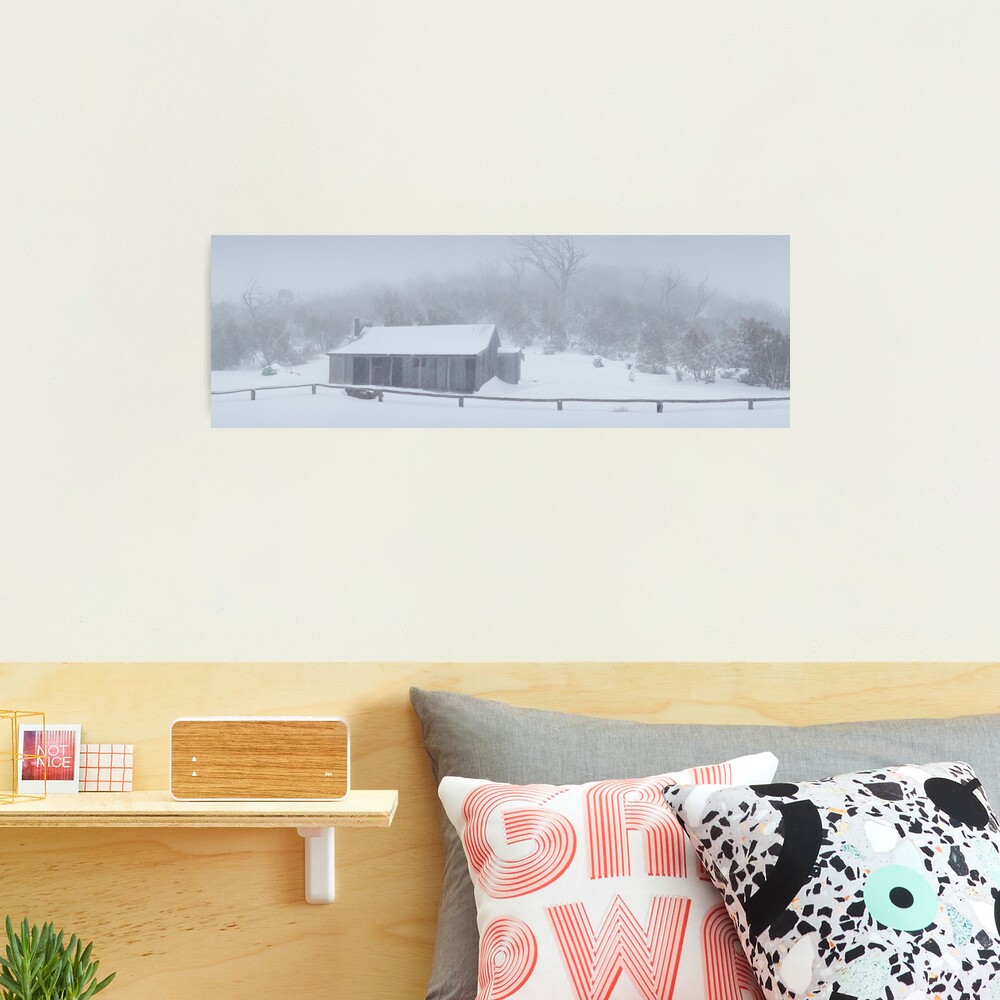Snow Storm, Bluff Hut, Alpine National Park, Victoria, Australia Photographic Print