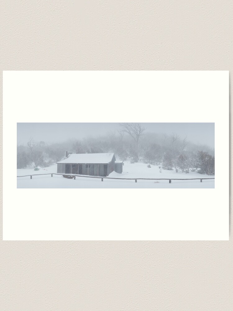 Alternate view of Snow Storm, Bluff Hut, Alpine National Park, Victoria, Australia Art Print
