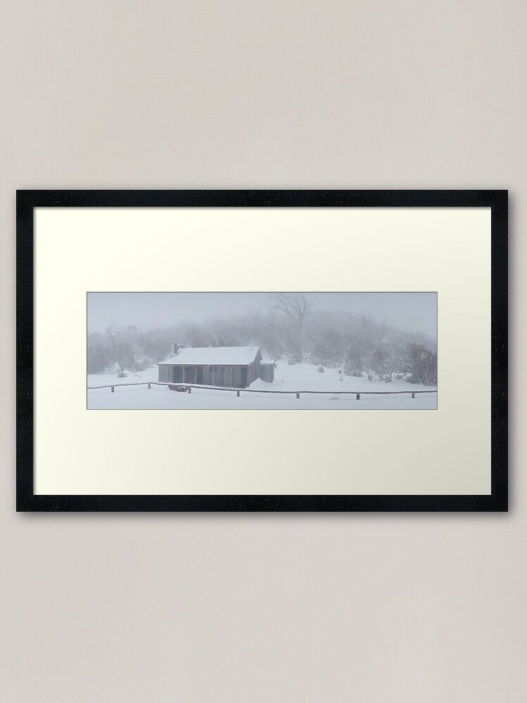 Alternate view of Snow Storm, Bluff Hut, Alpine National Park, Victoria, Australia Framed Art Print