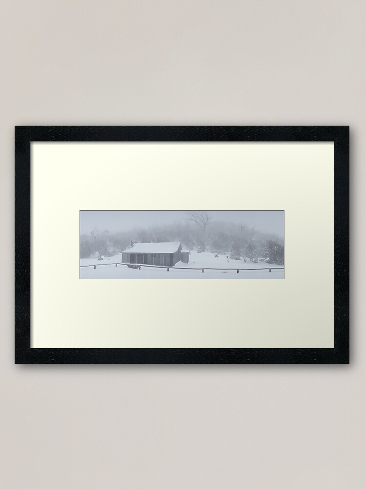 Alternate view of Snow Storm, Bluff Hut, Alpine National Park, Victoria, Australia Framed Art Print