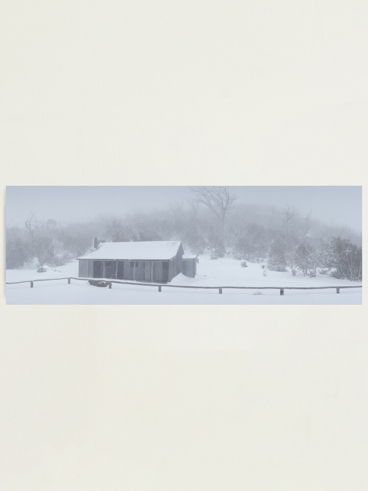 Alternate view of Snow Storm, Bluff Hut, Alpine National Park, Victoria, Australia Photographic Print