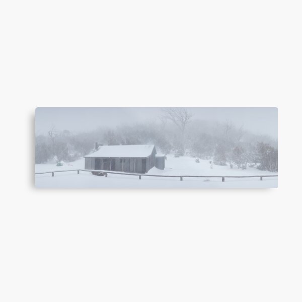 Snow Storm, Bluff Hut, Alpine National Park, Victoria, Australia Metal Print