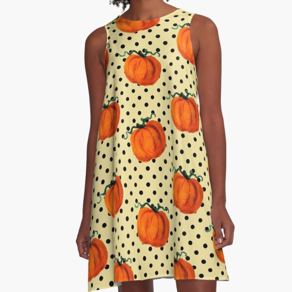 Pop Art Cascading Pumpkins A-Line Dress