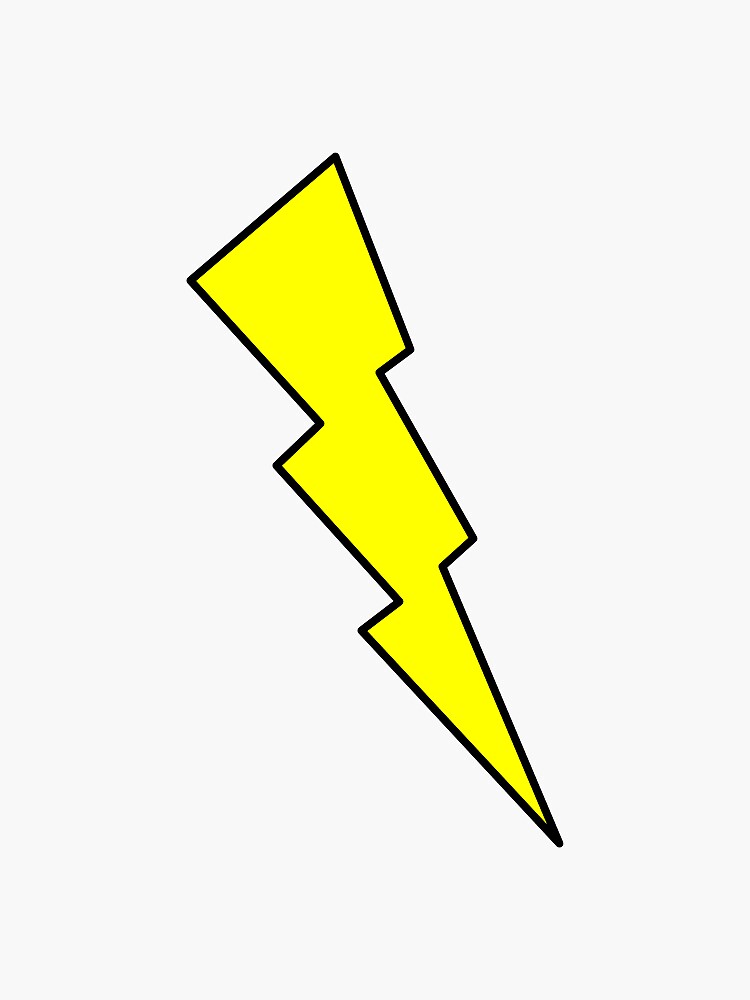"Lightning Bolt Flash Yellow and Black" Sticker for Sale by devonmaxx