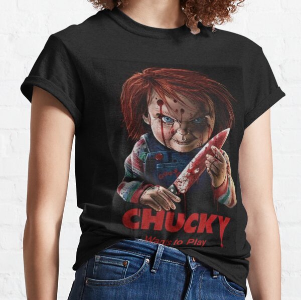 Chucky Wanna Play Crazed Face Women's T-Shirt 