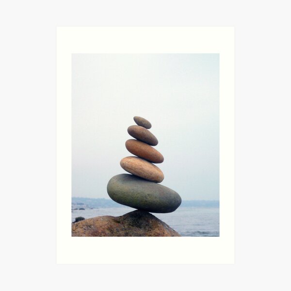 Five Stones Leaning Art Print