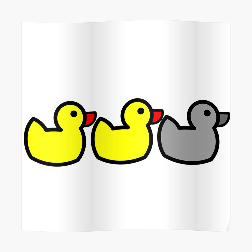 Duck, Duck, Gray Duck Sticker for Sale by emilywerfel