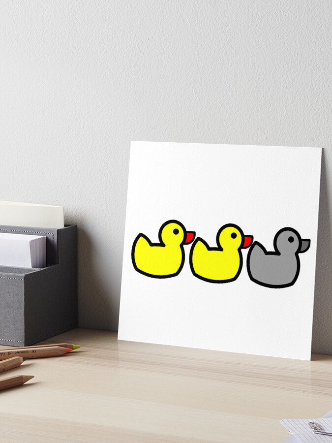 Duck, Duck, Gray Duck Sticker for Sale by emilywerfel