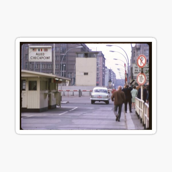 Check Point Charlie, West Berlin, Germany 1970 Sticker