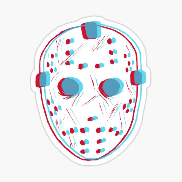 3D Friday Mask Sticker