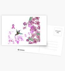Hummingbird-Scarf-Pink Postcards