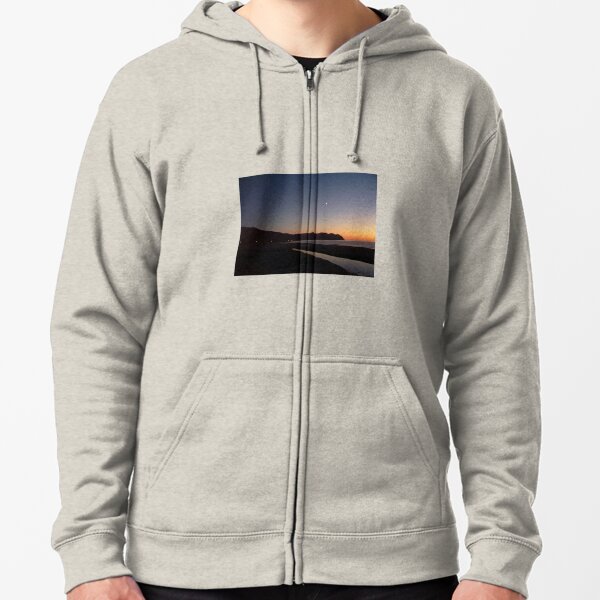 Dawn Tokomaru Bay, East Coast, New Zealand Aotearoa Zipped Hoodie