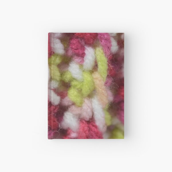 Pink and Green Crochet Stitches Hardcover Journal