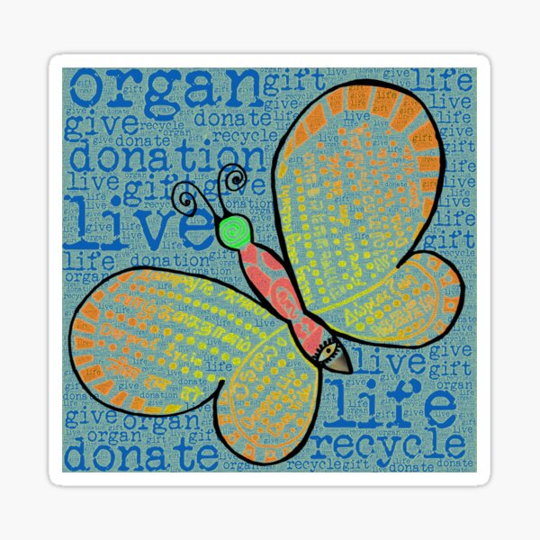d0n8life Butterfly with Words Sticker