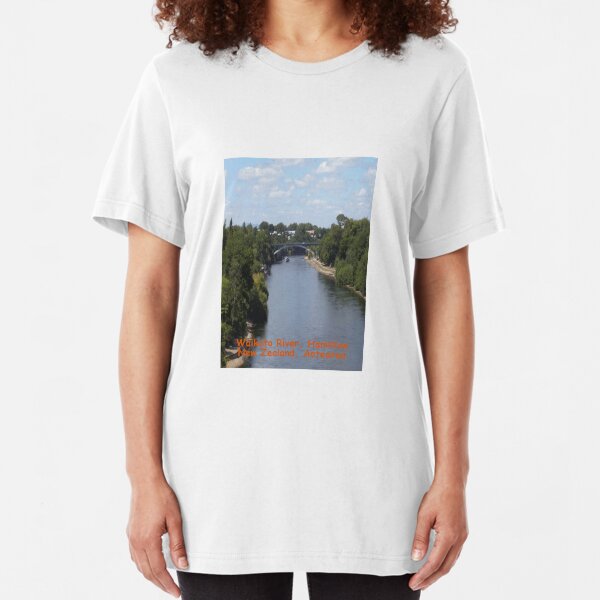 Waikato River, New Zealand Aotearoa Slim Fit T-Shirt