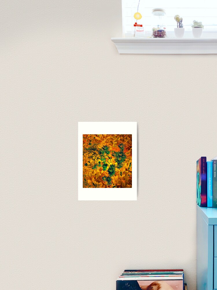 Thumbnail 2 of 3, Art Print, GREEN FLOWERS designed and sold by TatianaMichaela.