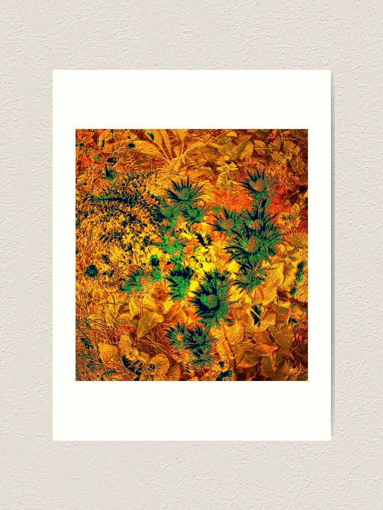 Thumbnail 1 of 3, Art Print, GREEN FLOWERS designed and sold by TatianaMichaela.