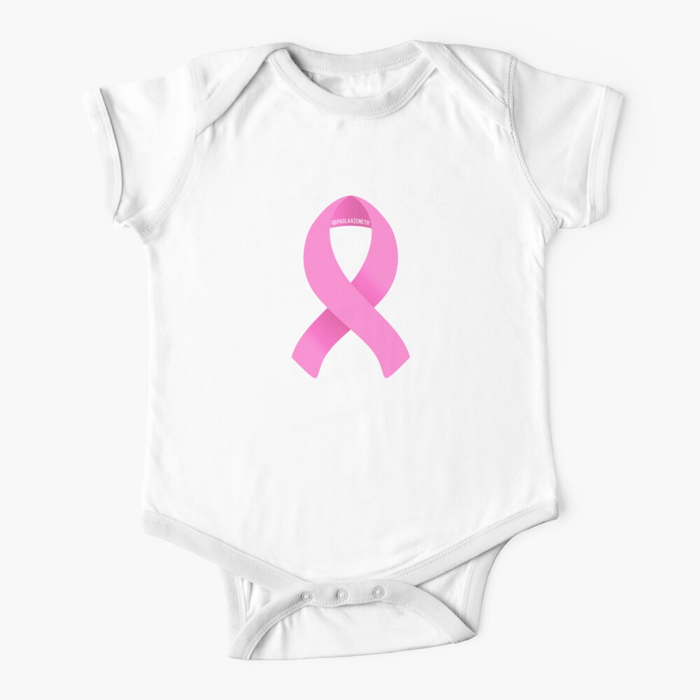 Breast Cancer Awareness Simple Ribbon Design Baby One Piece By Paolaazeneth Redbubble