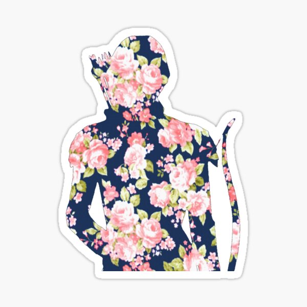 Katniss Everdeen Hunger Games Floral Sticker
