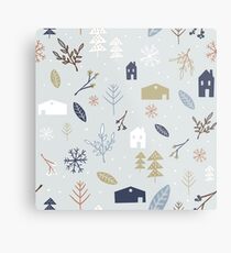 Winter Village Metal Print