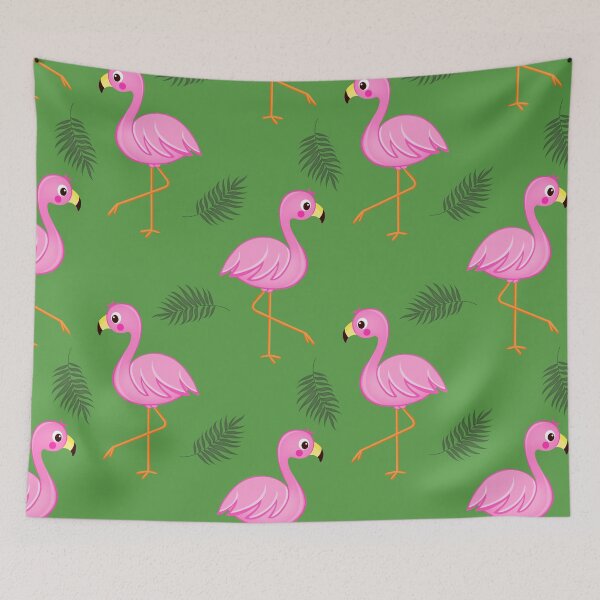 Item preview, Pink Flamingos On Green designed and sold by GraphicAllusion.
